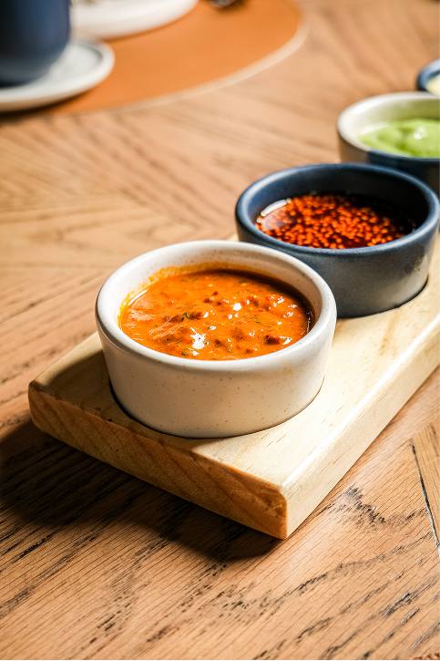 Trío de salsas de la casa